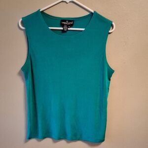Carole Little Teal Sleeveless Top